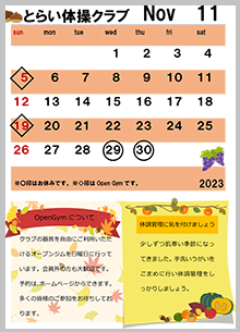 11月カレンダー